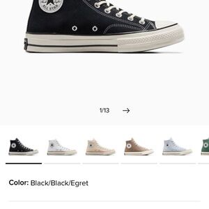 Converse Chuck 70 Black Canvas 7.5W 5.5M